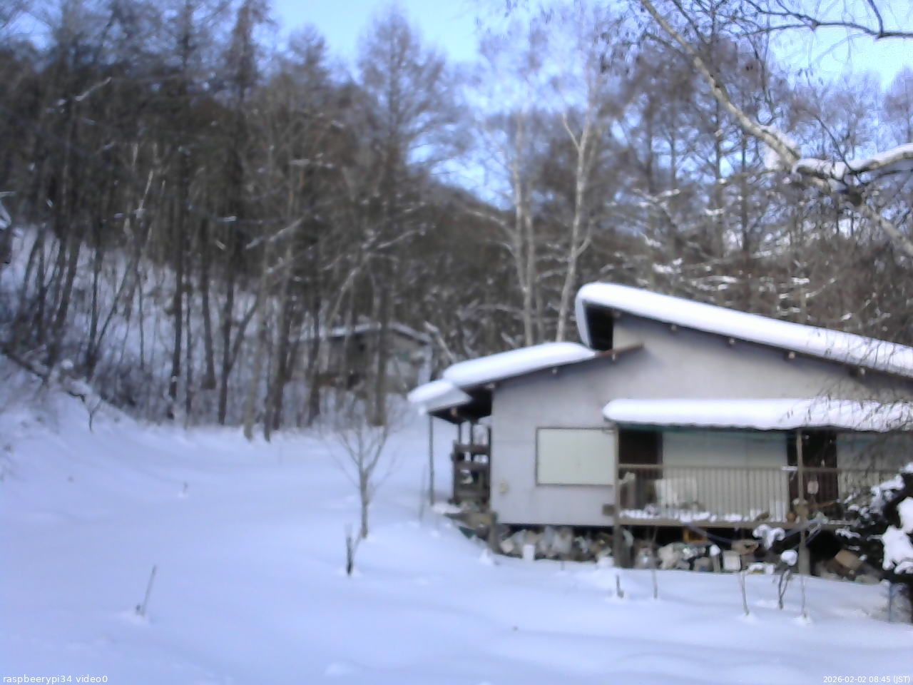 長野県菅平高原 ゆたか山荘 西側(坂上) 2026/02/02 08:45