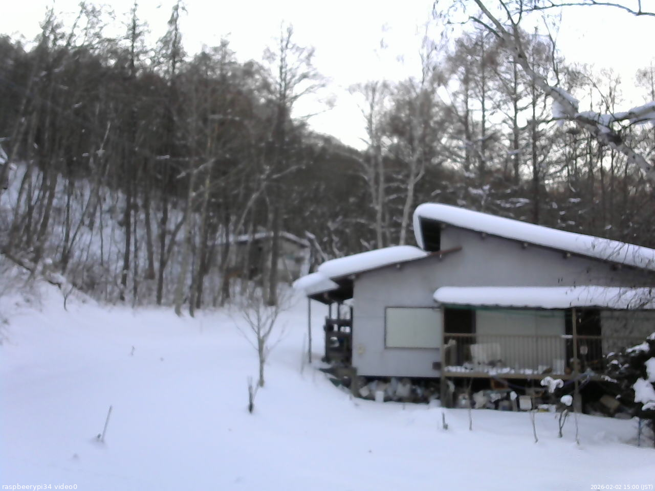 長野県菅平高原 ゆたか山荘 西側(坂上) 2026/02/02 15:00