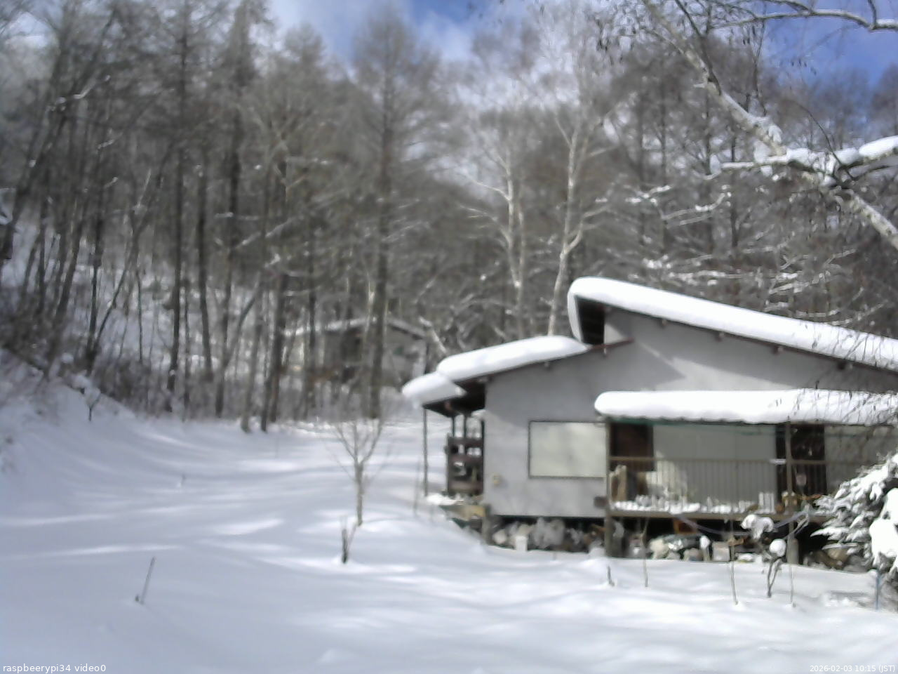 長野県菅平高原 ゆたか山荘 西側(坂上) 2026/02/03 10:15