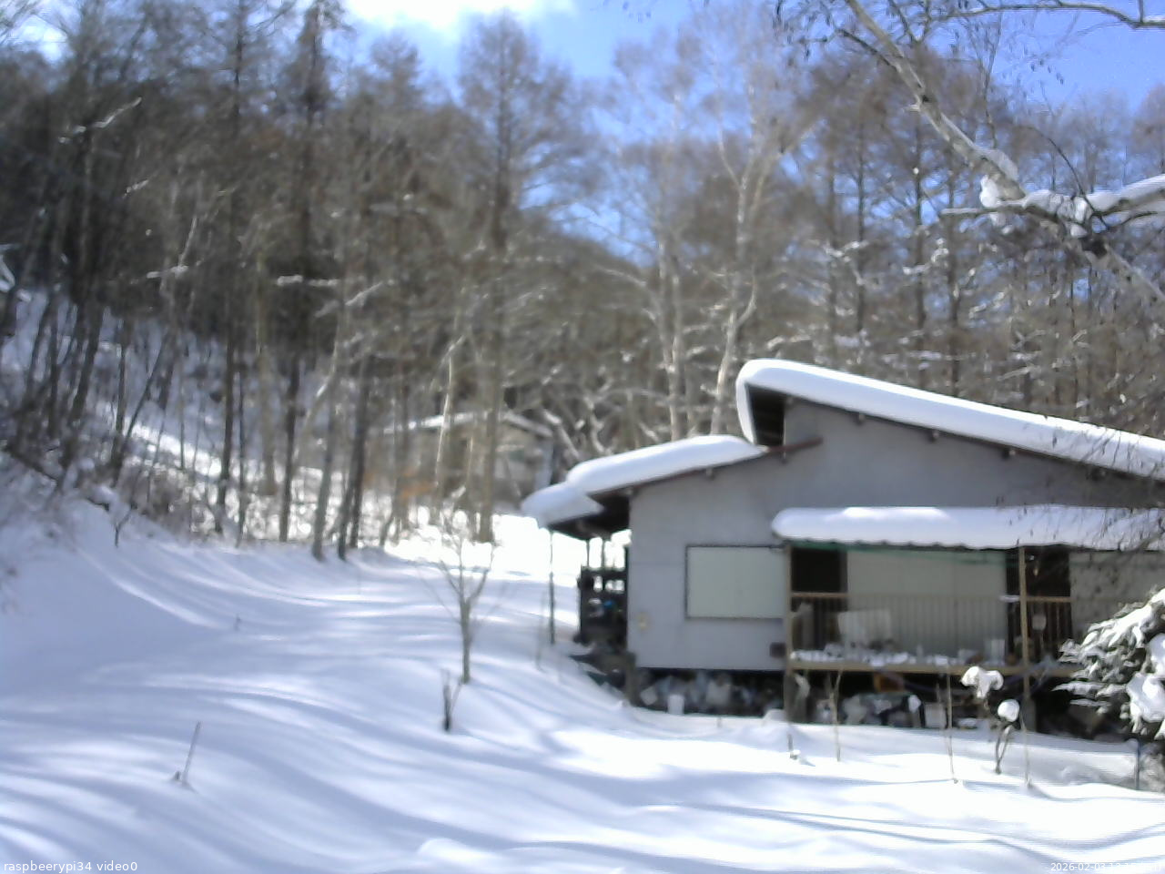 長野県菅平高原 ゆたか山荘 西側(坂上) 2026/02/03 13:15