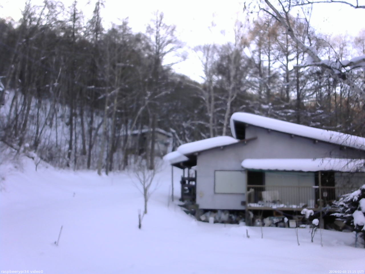 長野県菅平高原 ゆたか山荘 西側(坂上) 2026/02/03 15:15