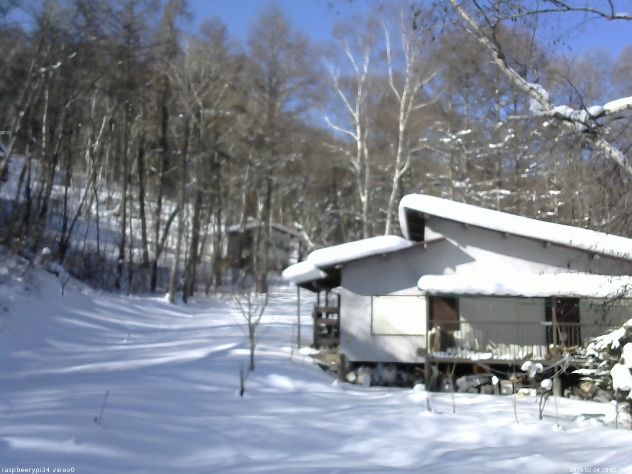 長野県菅平高原 ゆたか山荘 西側(坂上) 2026/02/04 10:00