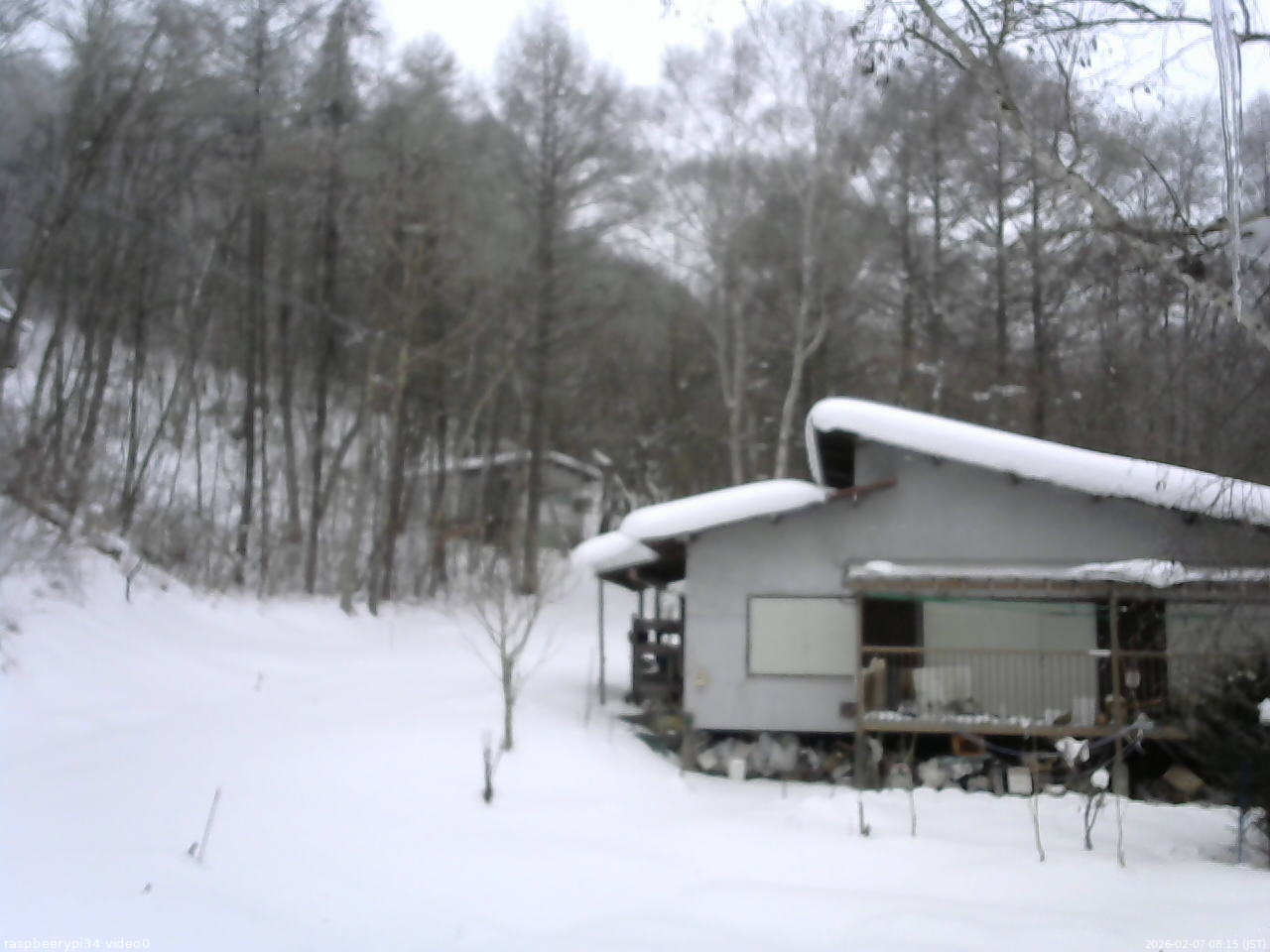 長野県菅平高原 ゆたか山荘 西側(坂上) 2026/02/07 08:15