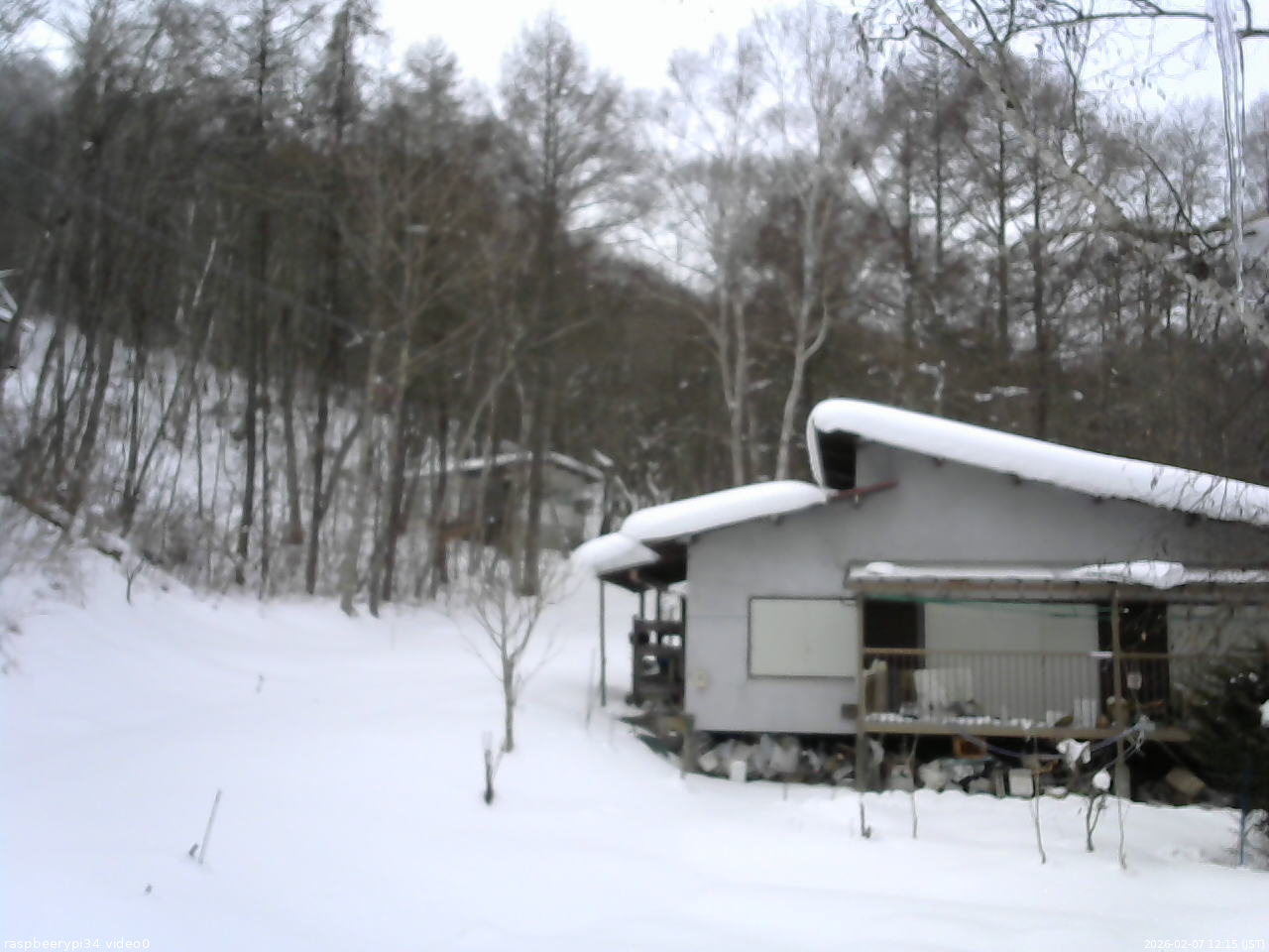 長野県菅平高原 ゆたか山荘 西側(坂上) 2026/02/07 12:15