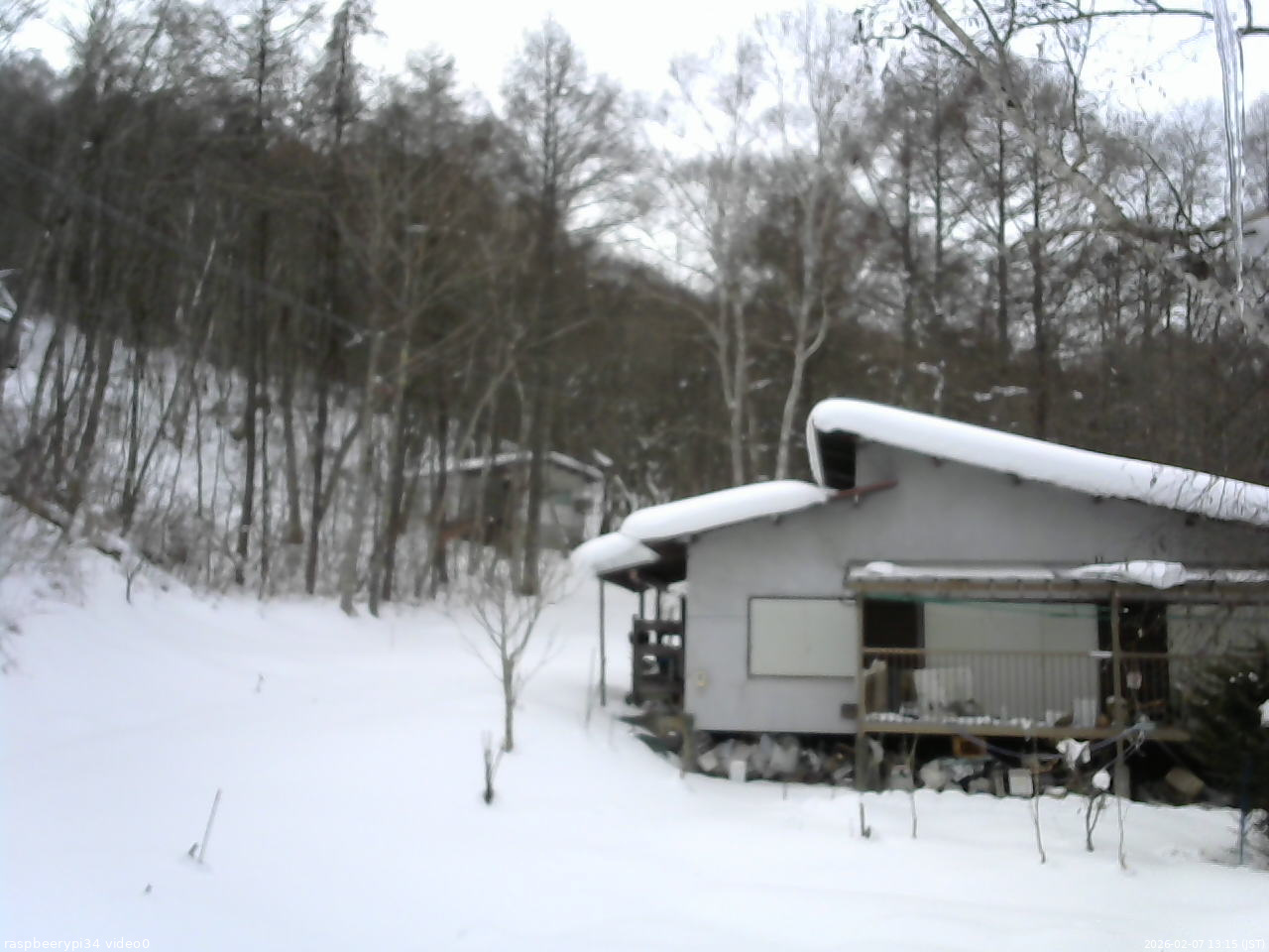 長野県菅平高原 ゆたか山荘 西側(坂上) 2026/02/07 13:15