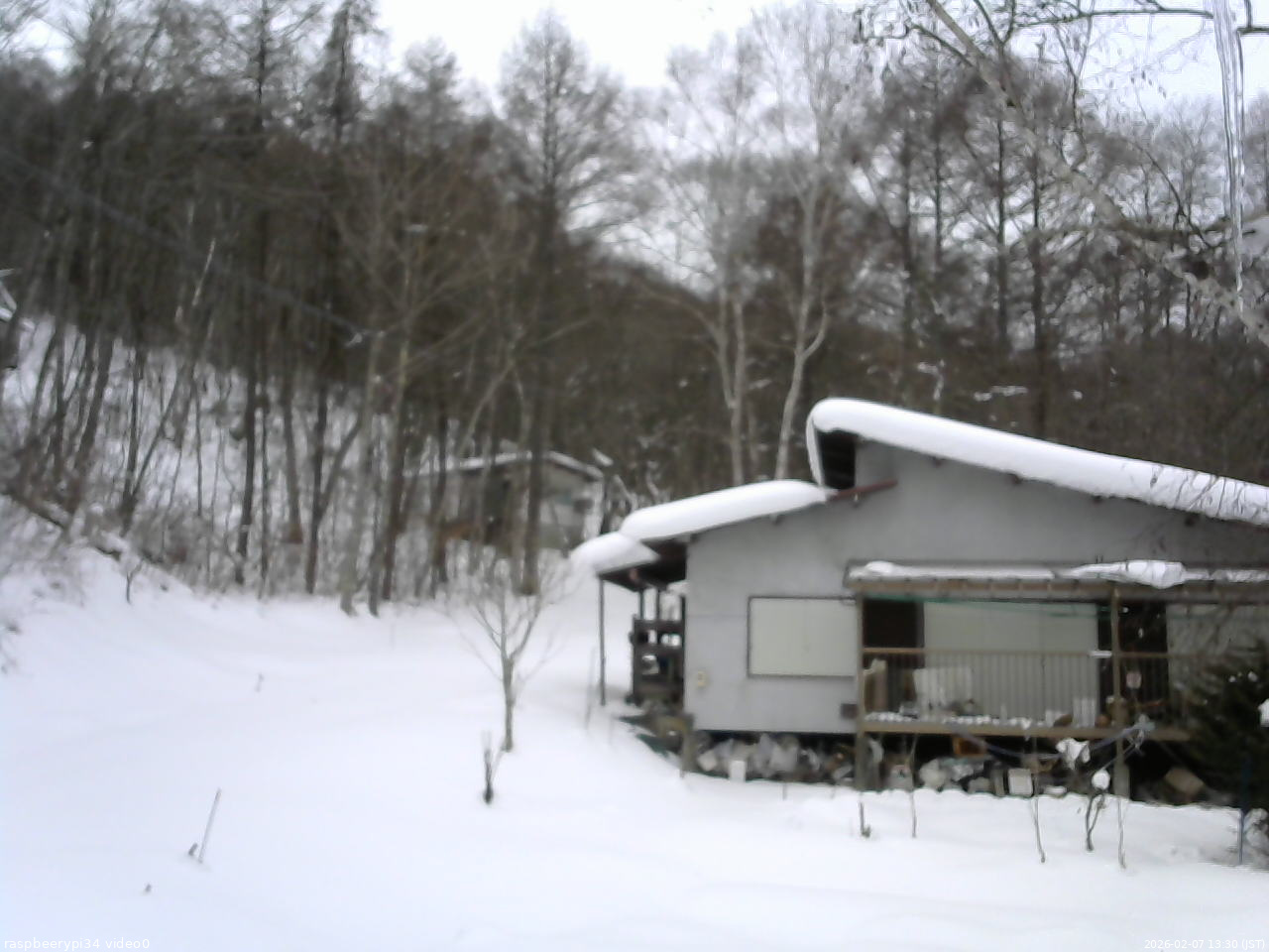 長野県菅平高原 ゆたか山荘 西側(坂上) 2026/02/07 13:30