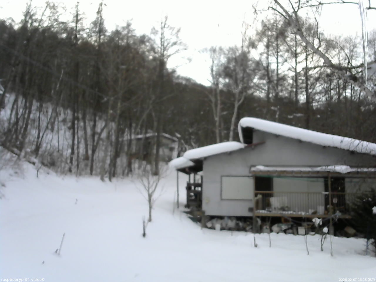 長野県菅平高原 ゆたか山荘 西側(坂上) 2026/02/07 16:15