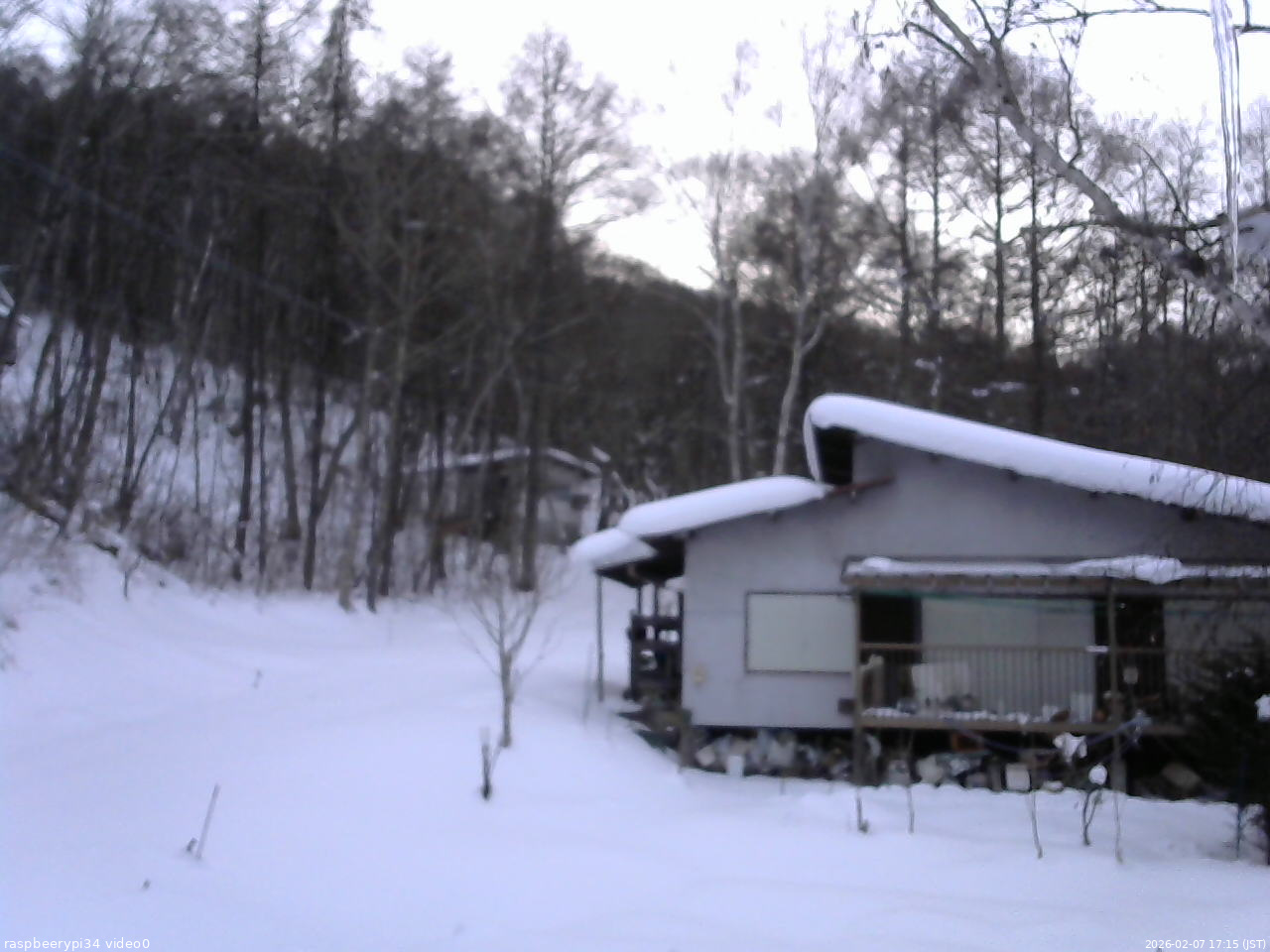 長野県菅平高原 ゆたか山荘 西側(坂上) 2026/02/07 17:15