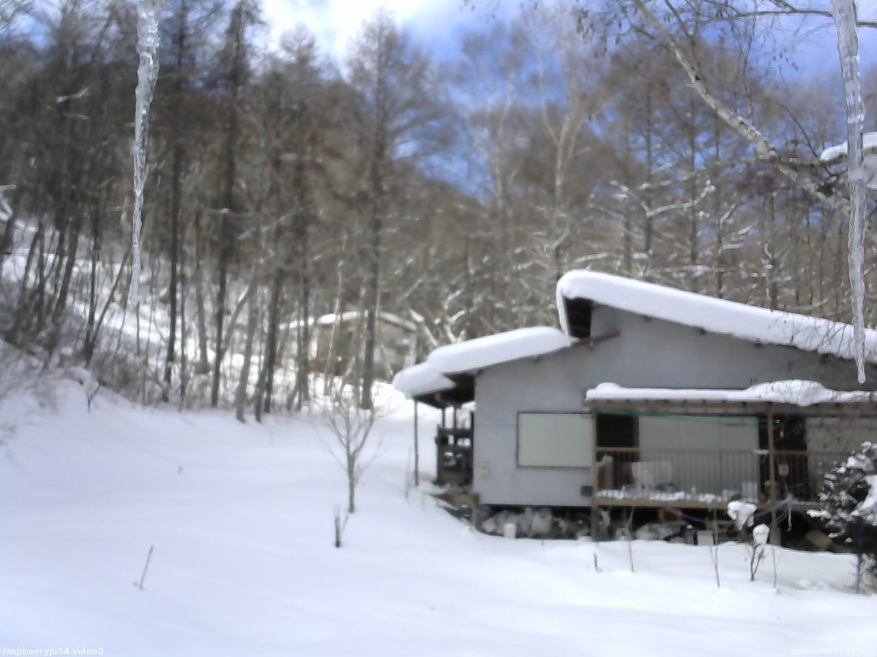 長野県菅平高原 ゆたか山荘 西側(坂上) 2026/02/09 12:15