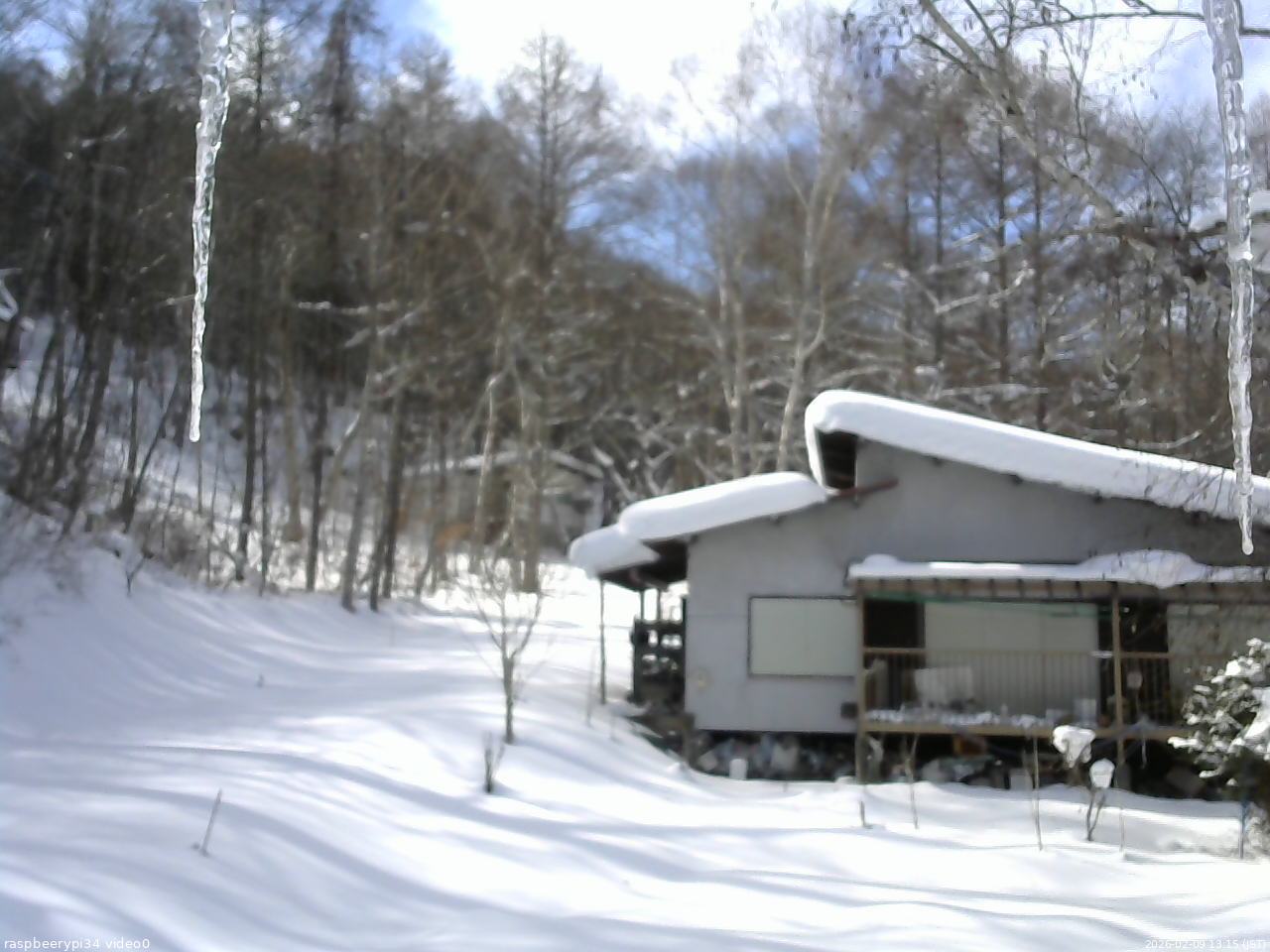 長野県菅平高原 ゆたか山荘 西側(坂上) 2026/02/09 13:15