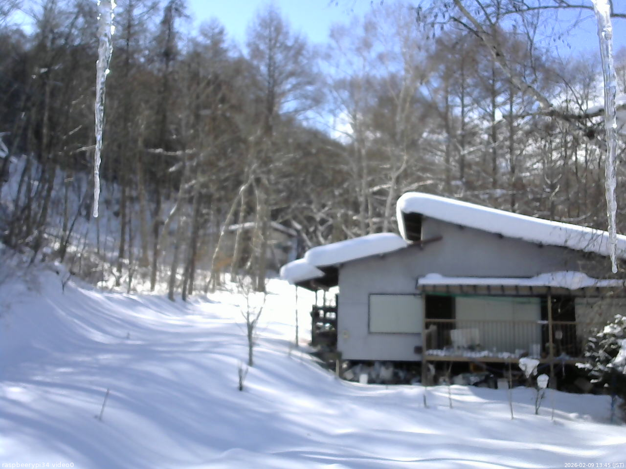 長野県菅平高原 ゆたか山荘 西側(坂上) 2026/02/09 13:45