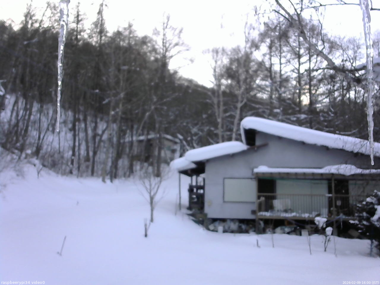 長野県菅平高原 ゆたか山荘 西側(坂上) 2026/02/09 16:00