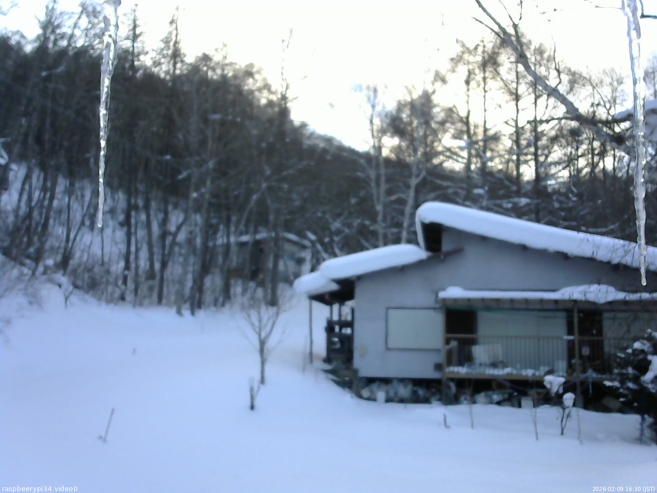 長野県菅平高原 ゆたか山荘 西側(坂上) 2026/02/09 16:30