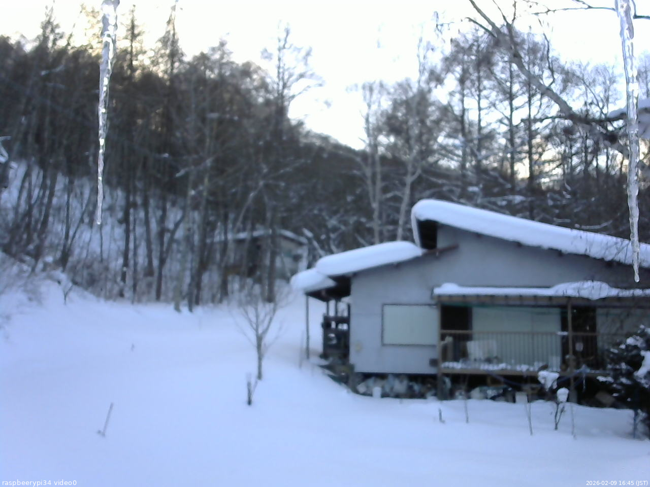 長野県菅平高原 ゆたか山荘 西側(坂上) 2026/02/09 16:45