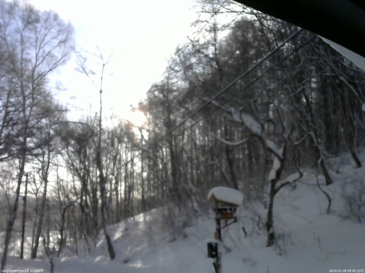 長野県菅平高原 ゆたか山荘 温度計 2026/02/09 08:00