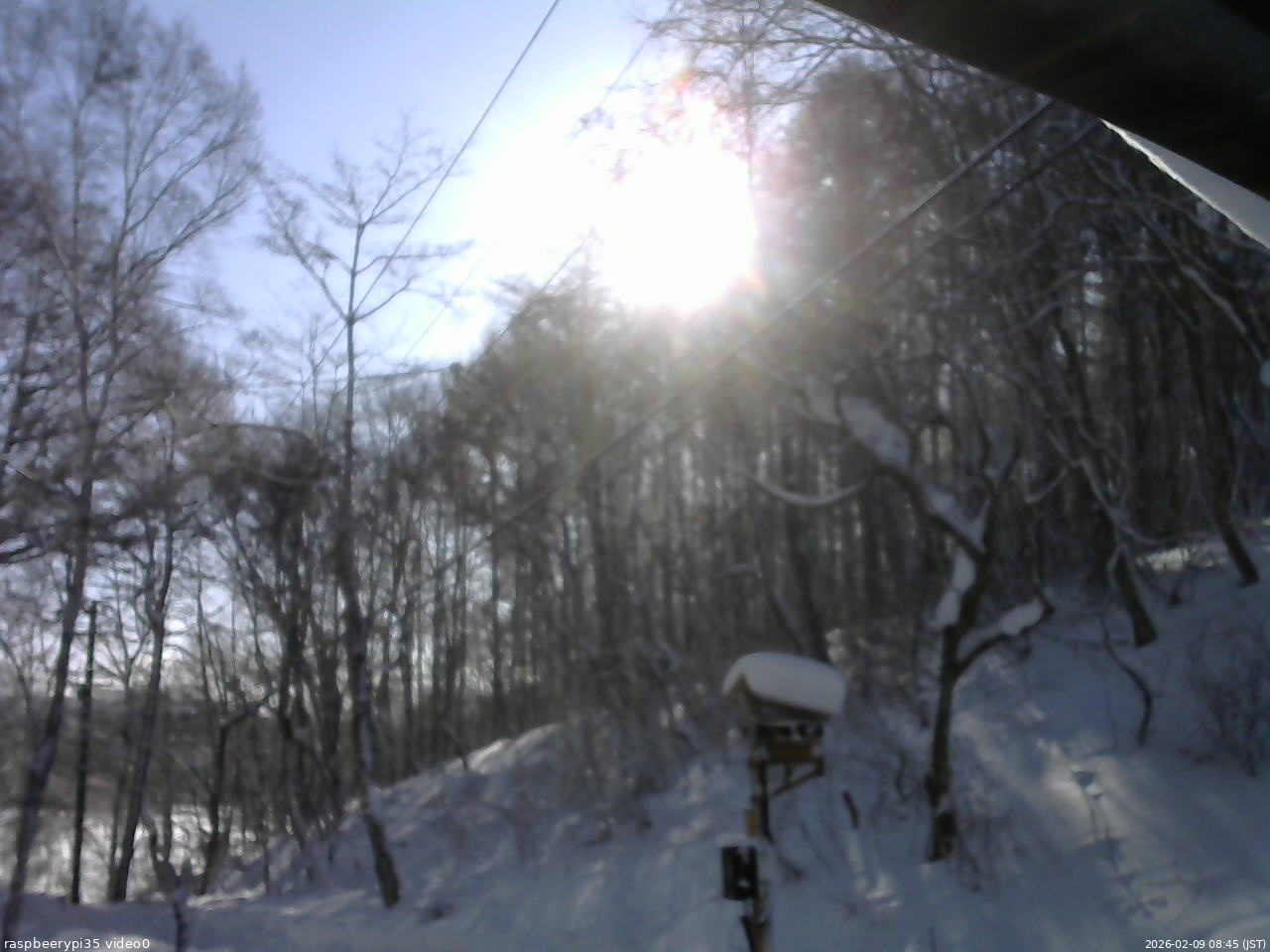 長野県菅平高原 ゆたか山荘 温度計 2026/02/09 08:45