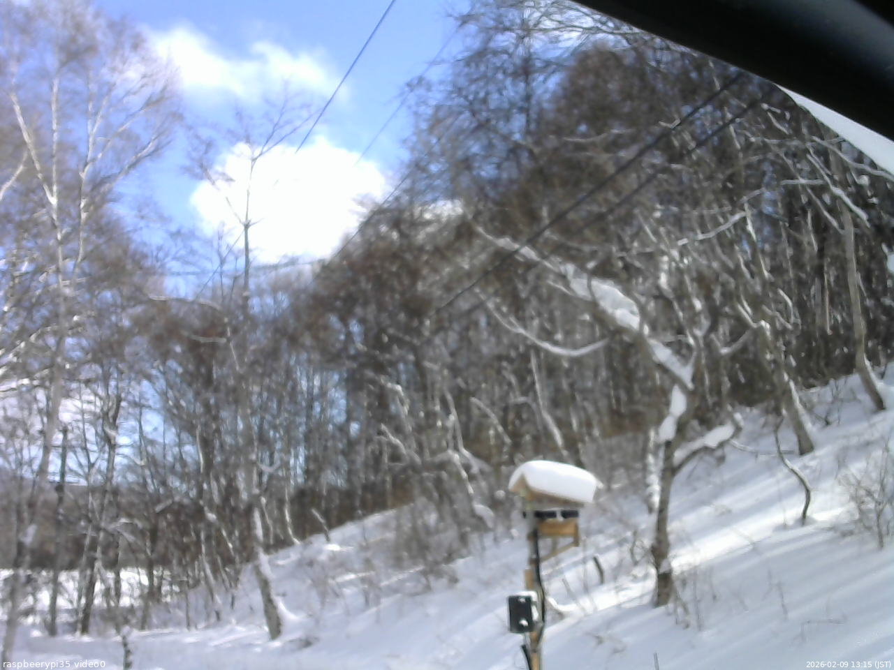 長野県菅平高原 ゆたか山荘 温度計 2026/02/09 13:15