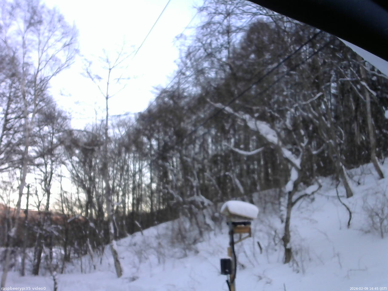 長野県菅平高原 ゆたか山荘 温度計 2026/02/09 16:45