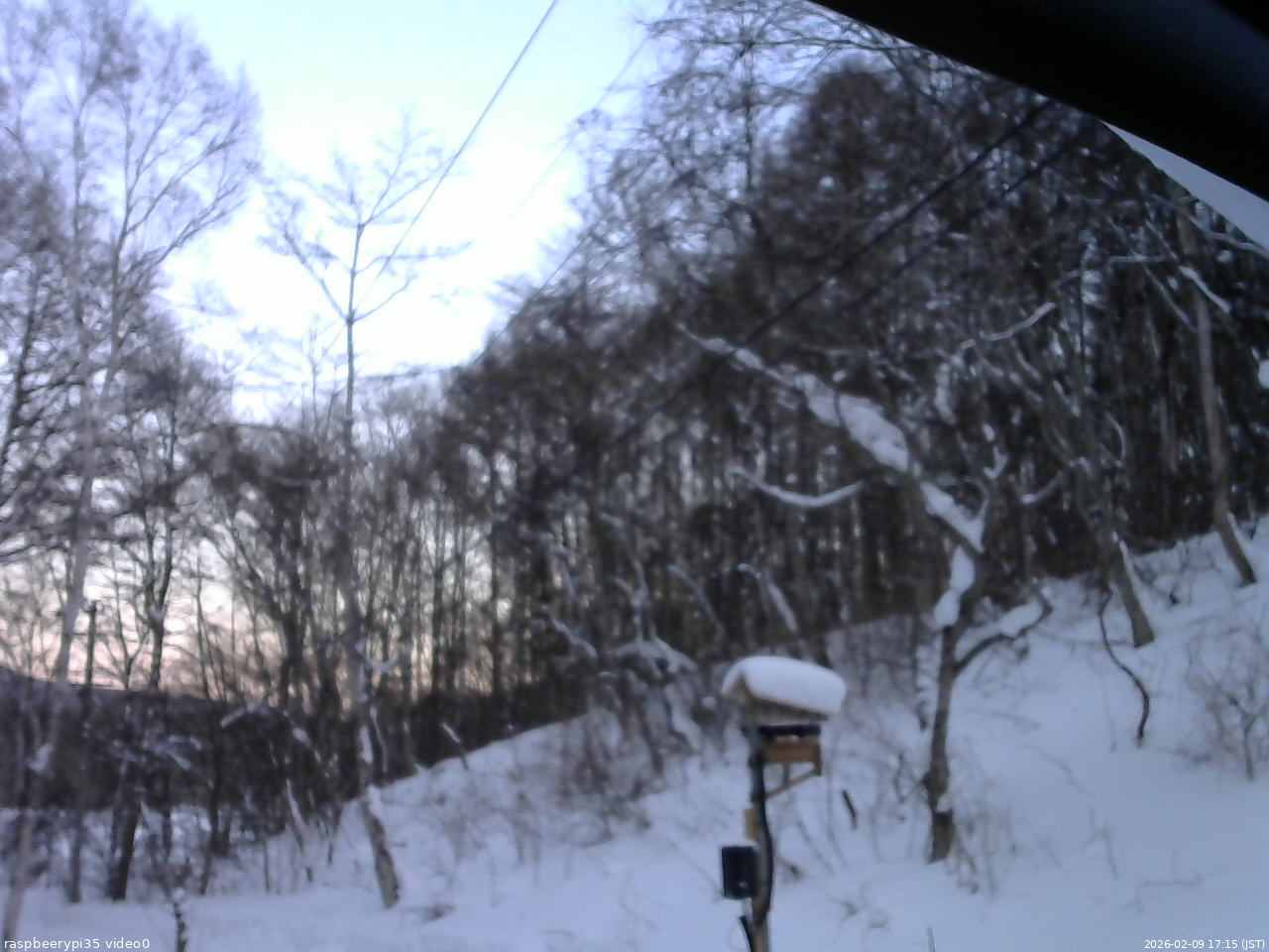 長野県菅平高原 ゆたか山荘 温度計 2026/02/09 17:15