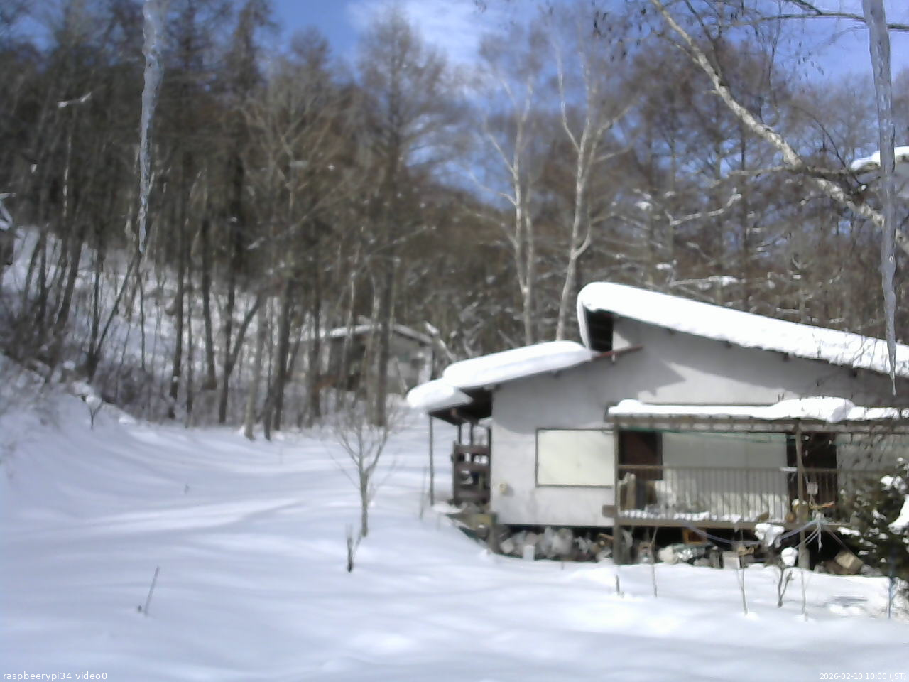 長野県菅平高原 ゆたか山荘 西側(坂上) 2026/02/10 10:00