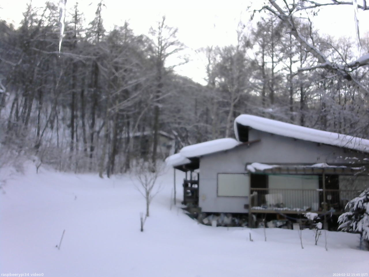長野県菅平高原 ゆたか山荘 西側(坂上) 2026/02/12 15:45