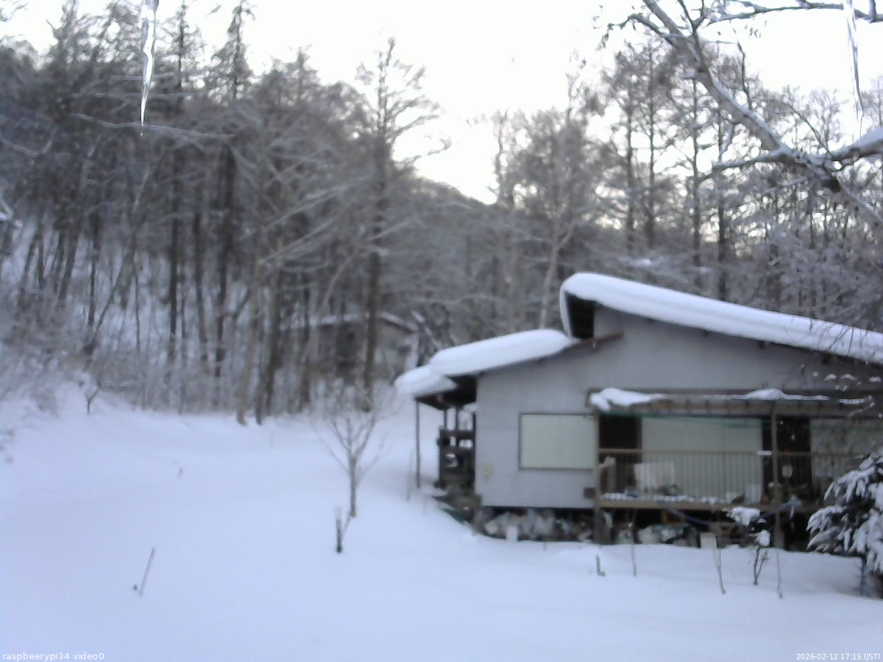 長野県菅平高原 ゆたか山荘 西側(坂上) 2026/02/12 17:15
