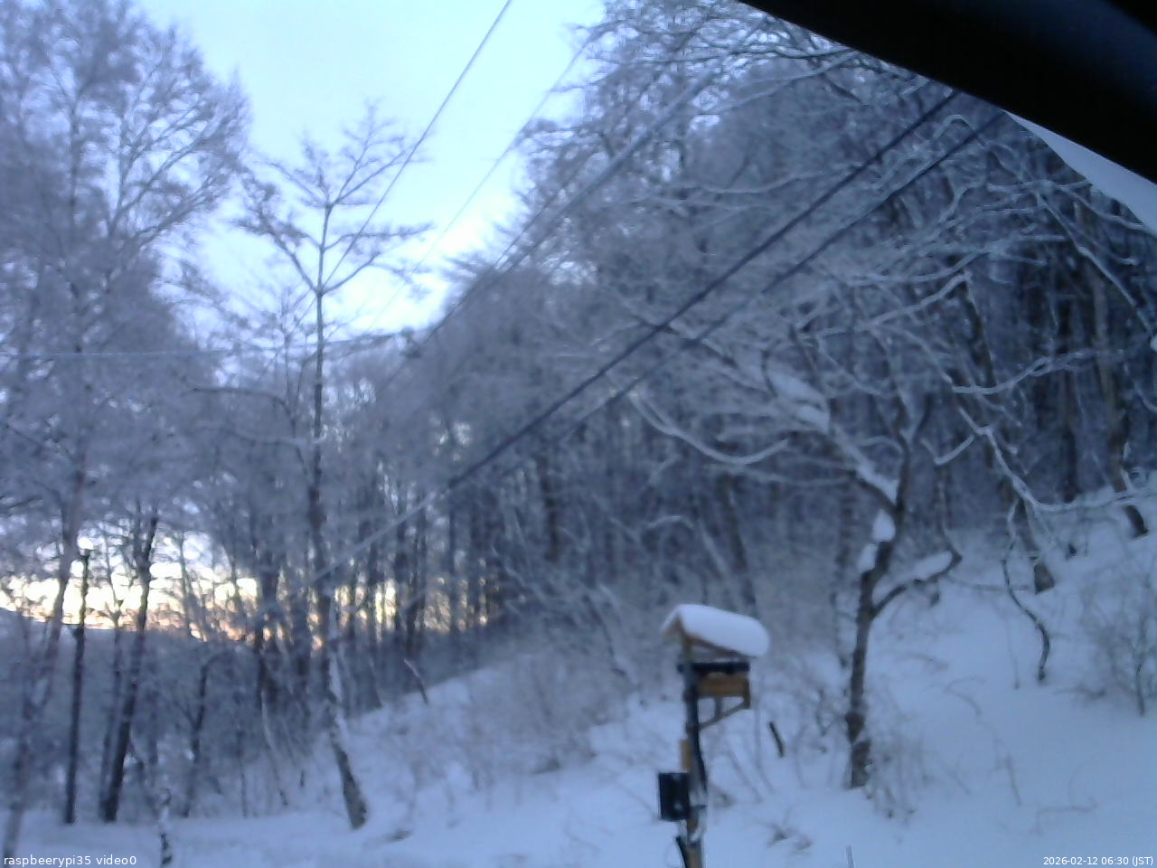 長野県菅平高原 ゆたか山荘 温度計 2026/02/12 06:30