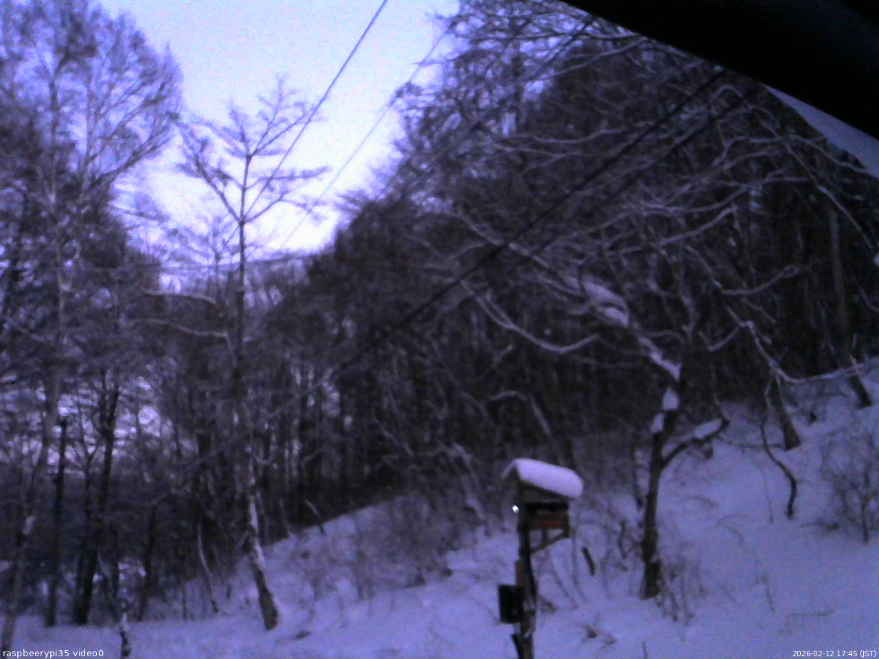 長野県菅平高原 ゆたか山荘 温度計 2026/02/12 17:45