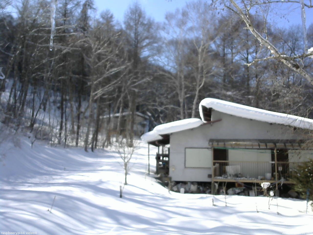 長野県菅平高原 ゆたか山荘 西側(坂上) 2026/02/13 13:00