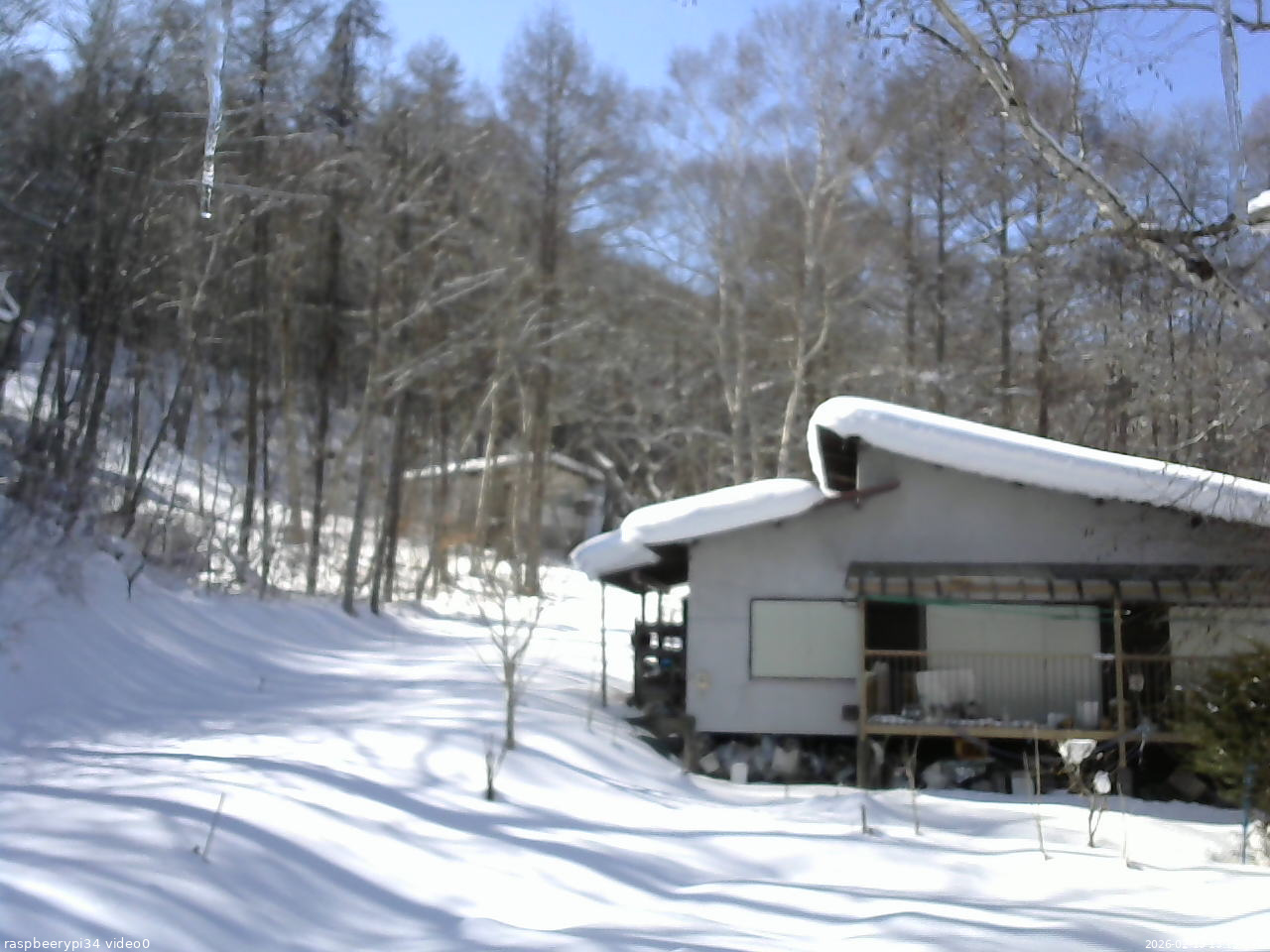 長野県菅平高原 ゆたか山荘 西側(坂上) 2026/02/13 13:15