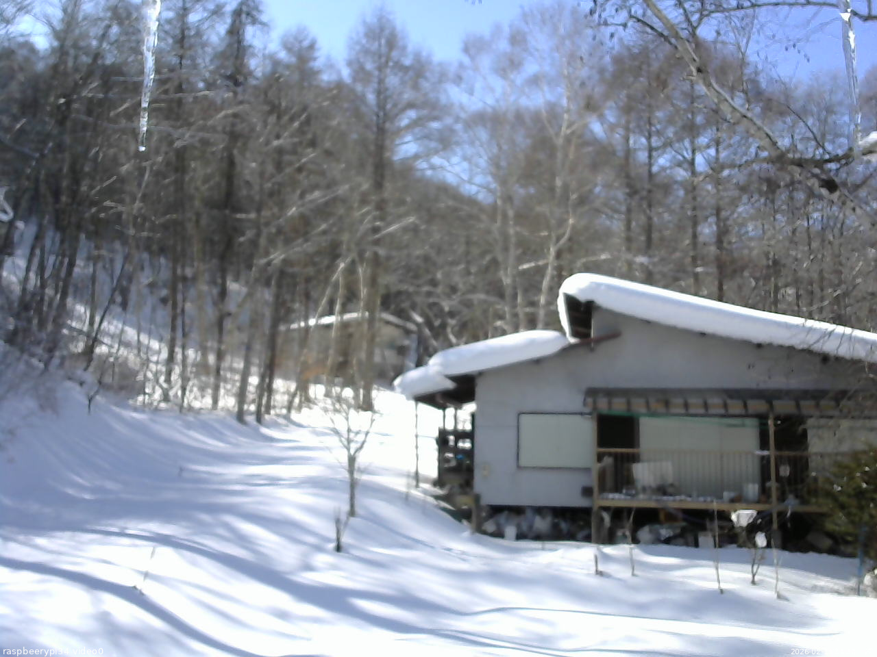長野県菅平高原 ゆたか山荘 西側(坂上) 2026/02/13 13:30