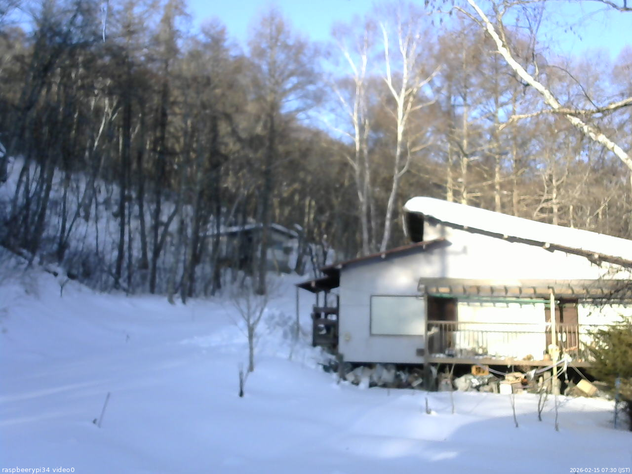 長野県菅平高原 ゆたか山荘 西側(坂上) 2026/02/15 07:30