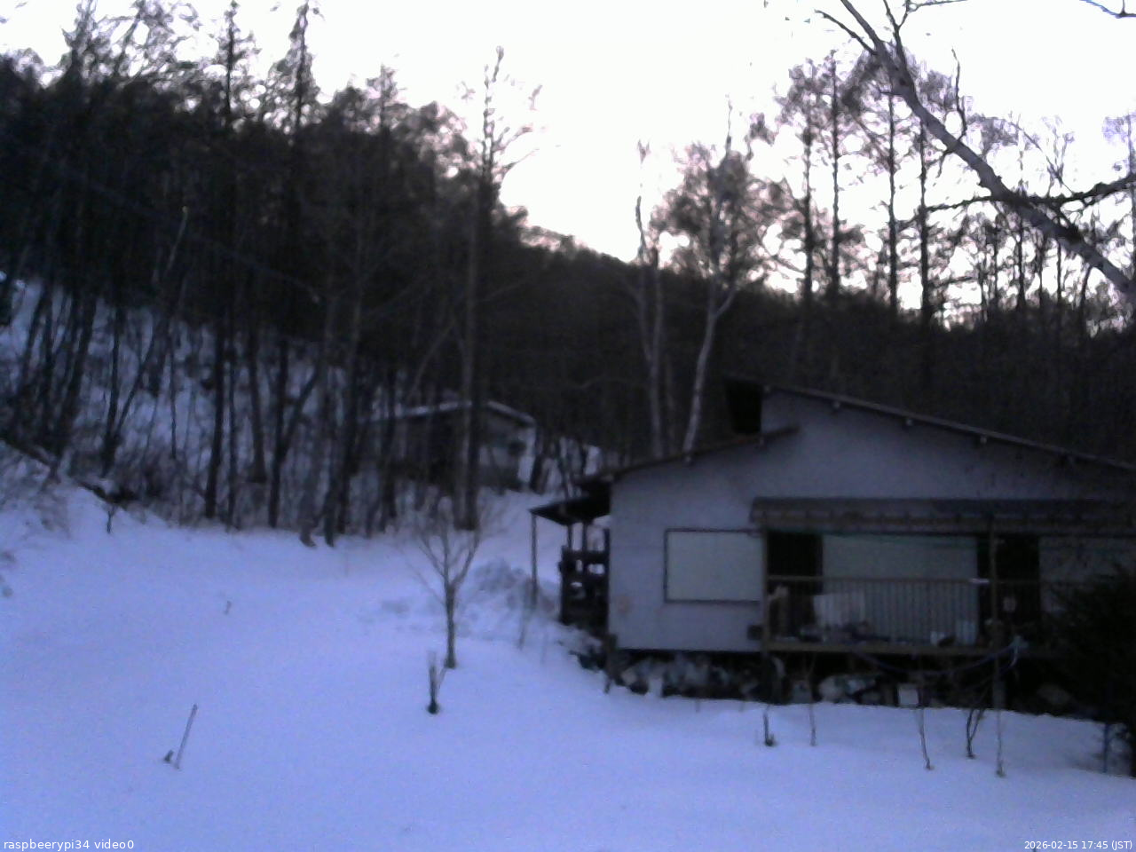 長野県菅平高原 ゆたか山荘 西側(坂上) 2026/02/15 17:45