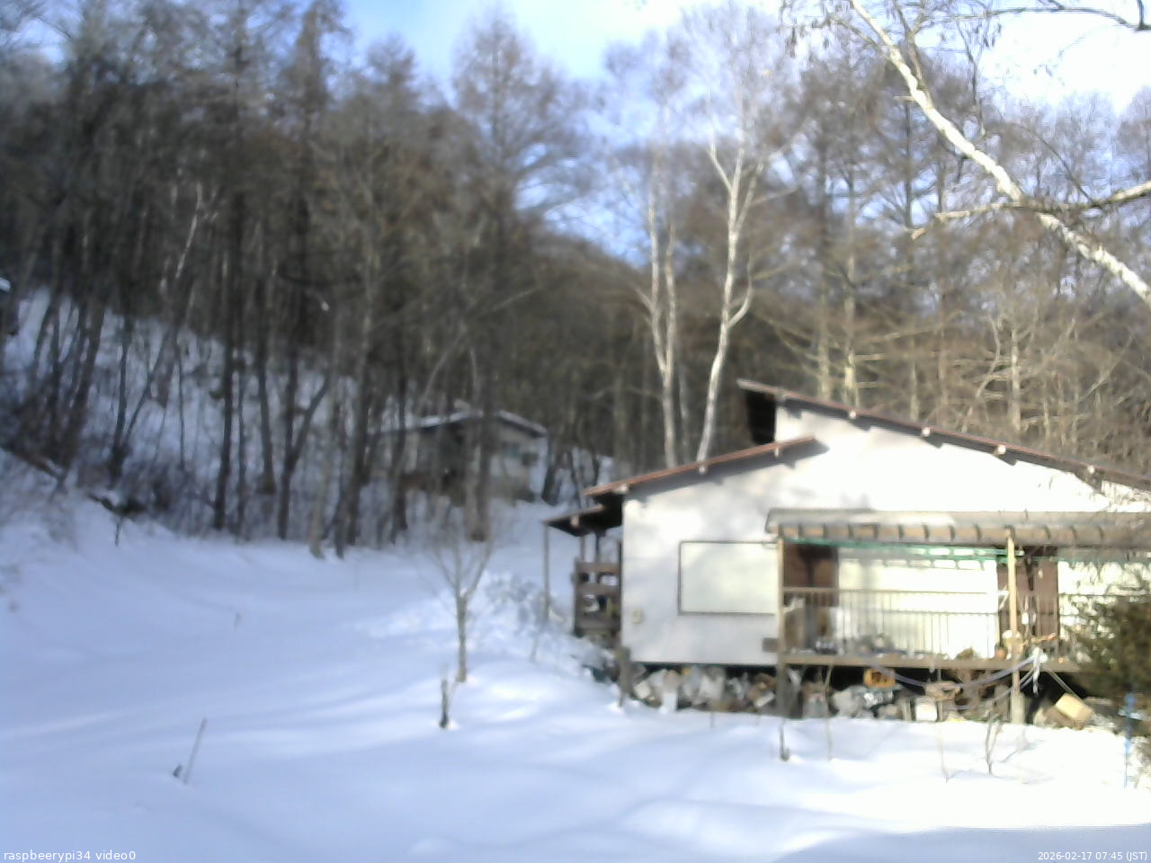 長野県菅平高原 ゆたか山荘 西側(坂上) 2026/02/17 07:45