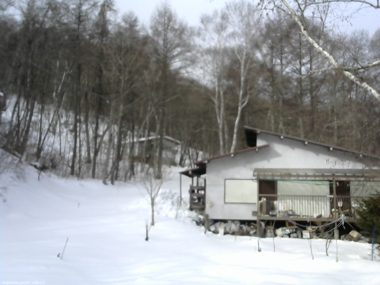 長野県菅平高原 ゆたか山荘 西側(坂上) 2026/02/17 09:30