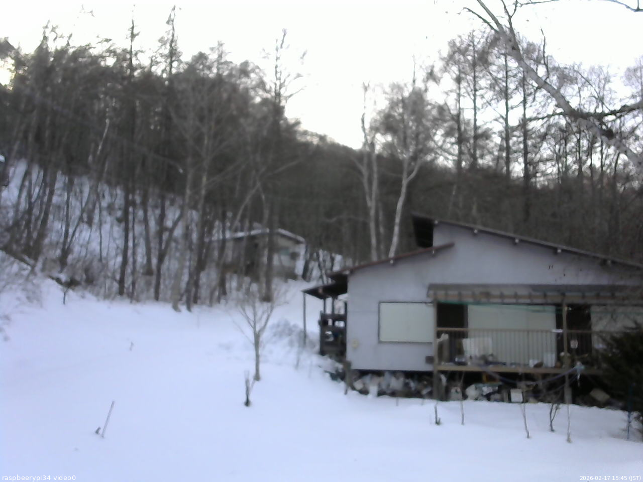 長野県菅平高原 ゆたか山荘 西側(坂上) 2026/02/17 15:45