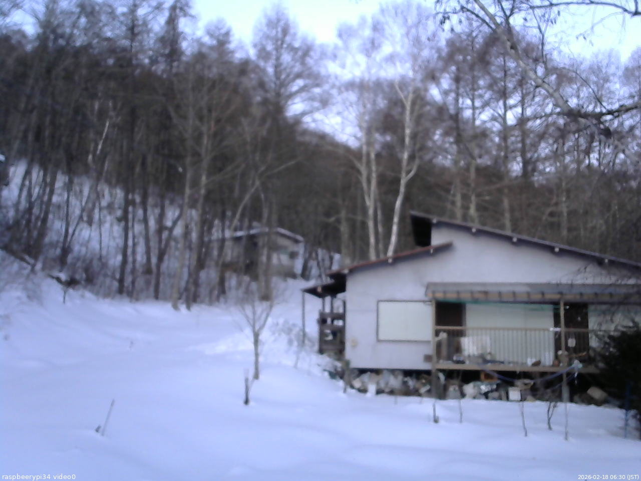 長野県菅平高原 ゆたか山荘 西側(坂上) 2026/02/18 06:30