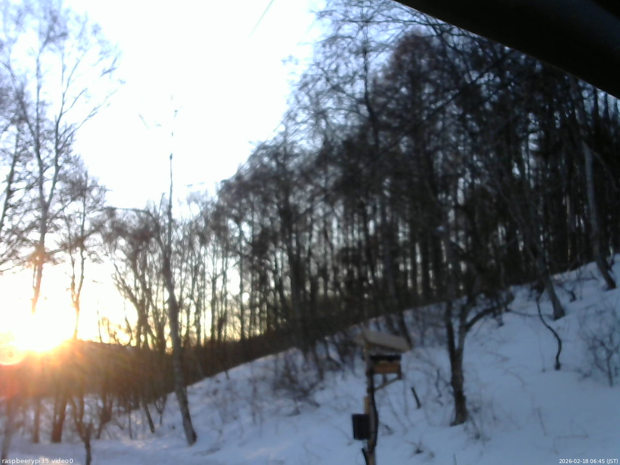 長野県菅平高原 ゆたか山荘 温度計 2026/02/18 06:45