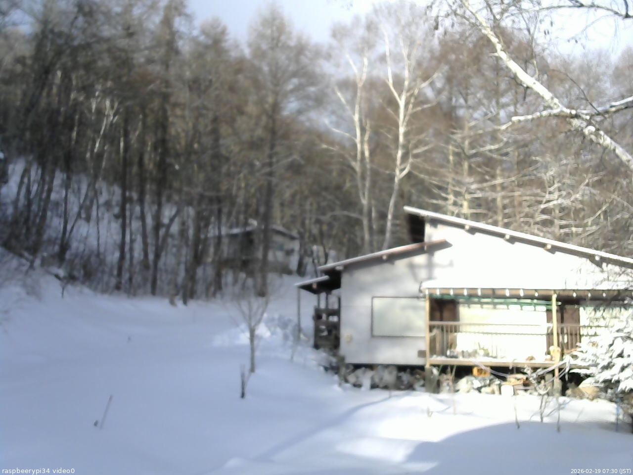 長野県菅平高原 ゆたか山荘 西側(坂上) 2026/02/19 07:30