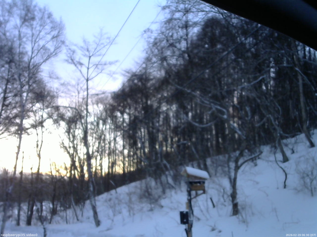長野県菅平高原 ゆたか山荘 温度計 2026/02/19 06:30