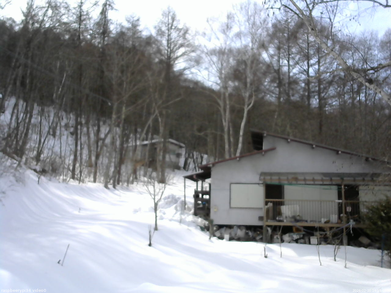 長野県菅平高原 ゆたか山荘 西側(坂上) 2026/02/20 14:15