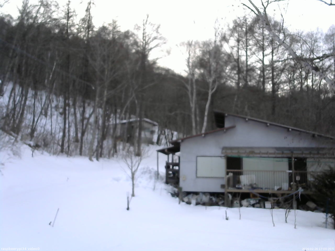 長野県菅平高原 ゆたか山荘 西側(坂上) 2026/02/20 17:00