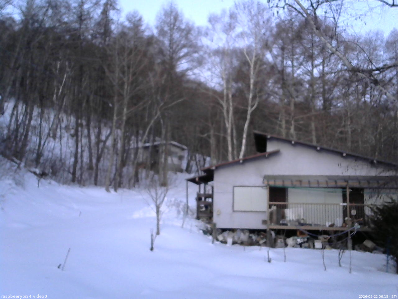 長野県菅平高原 ゆたか山荘 西側(坂上) 2026/02/22 06:15