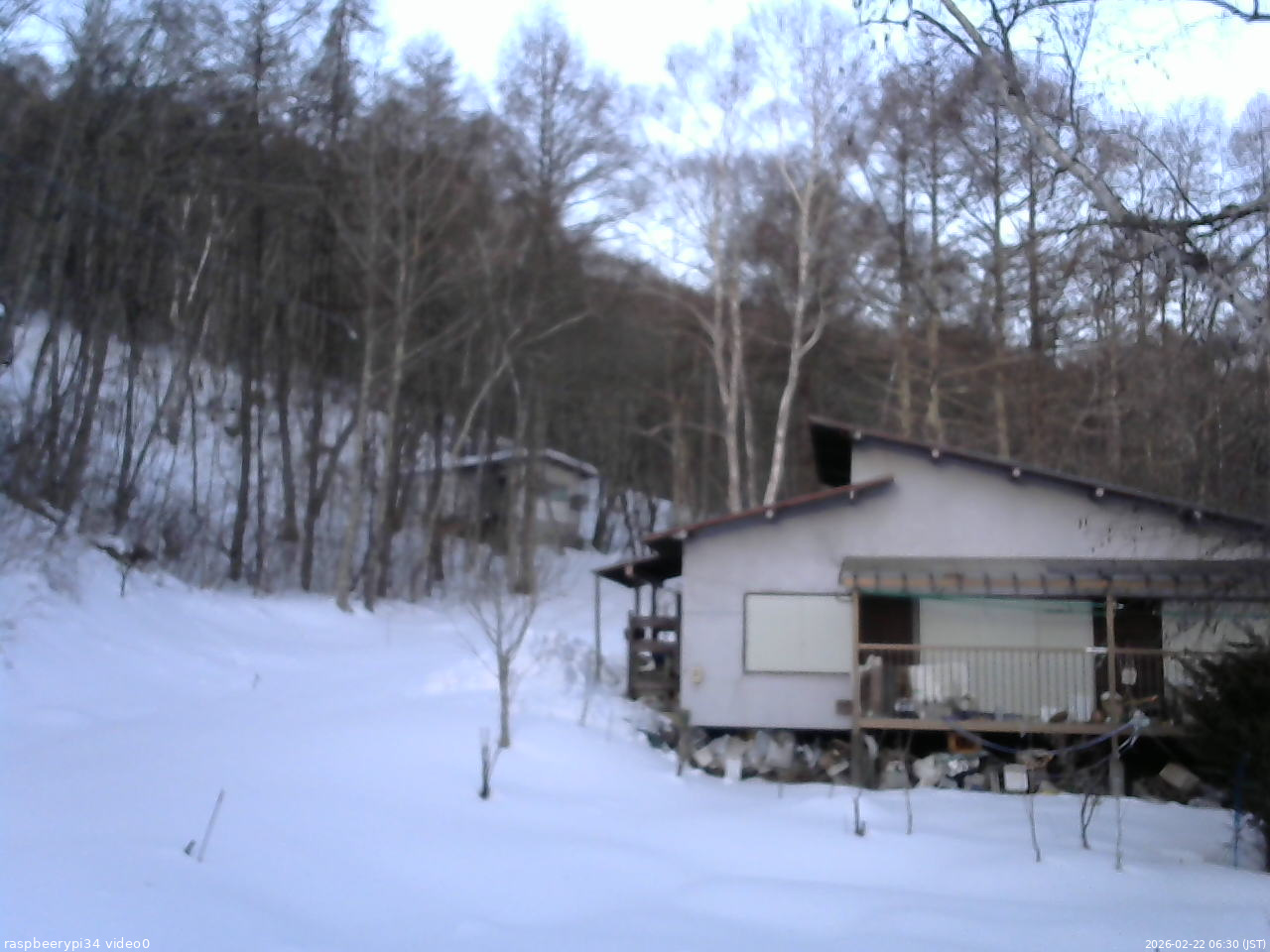 長野県菅平高原 ゆたか山荘 西側(坂上) 2026/02/22 06:30
