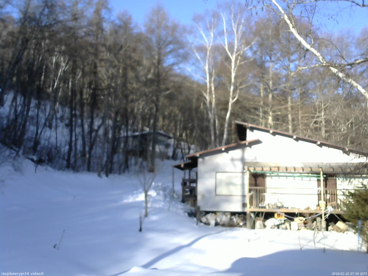 長野県菅平高原 ゆたか山荘 西側(坂上) 2026/02/22 07:30