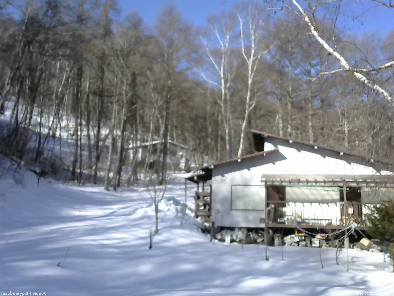 長野県菅平高原 ゆたか山荘 西側(坂上) 2026/02/22 09:00