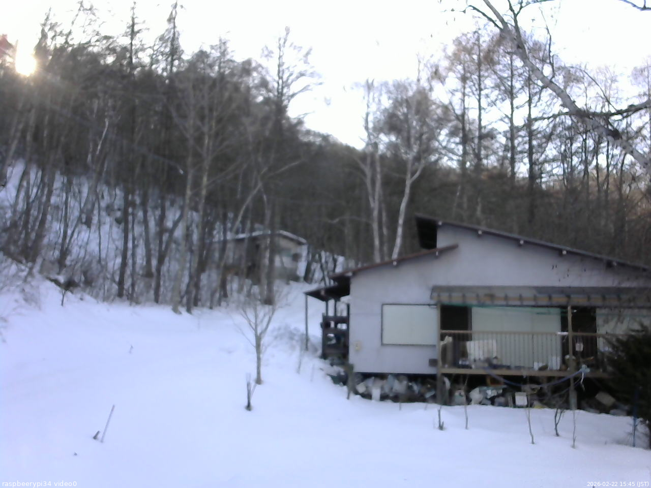 長野県菅平高原 ゆたか山荘 西側(坂上) 2026/02/22 15:45