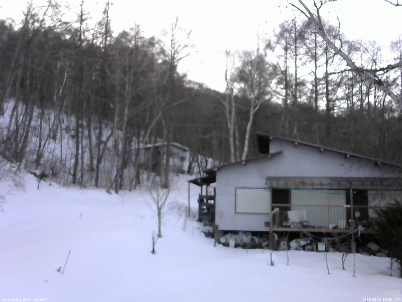 長野県菅平高原 ゆたか山荘 西側(坂上) 2026/02/22 16:30