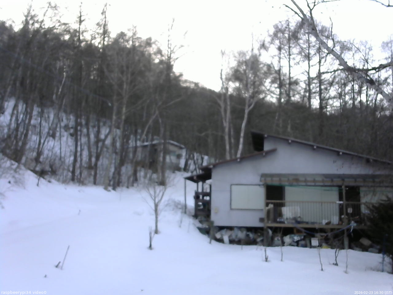 長野県菅平高原 ゆたか山荘 西側(坂上) 2026/02/23 16:30