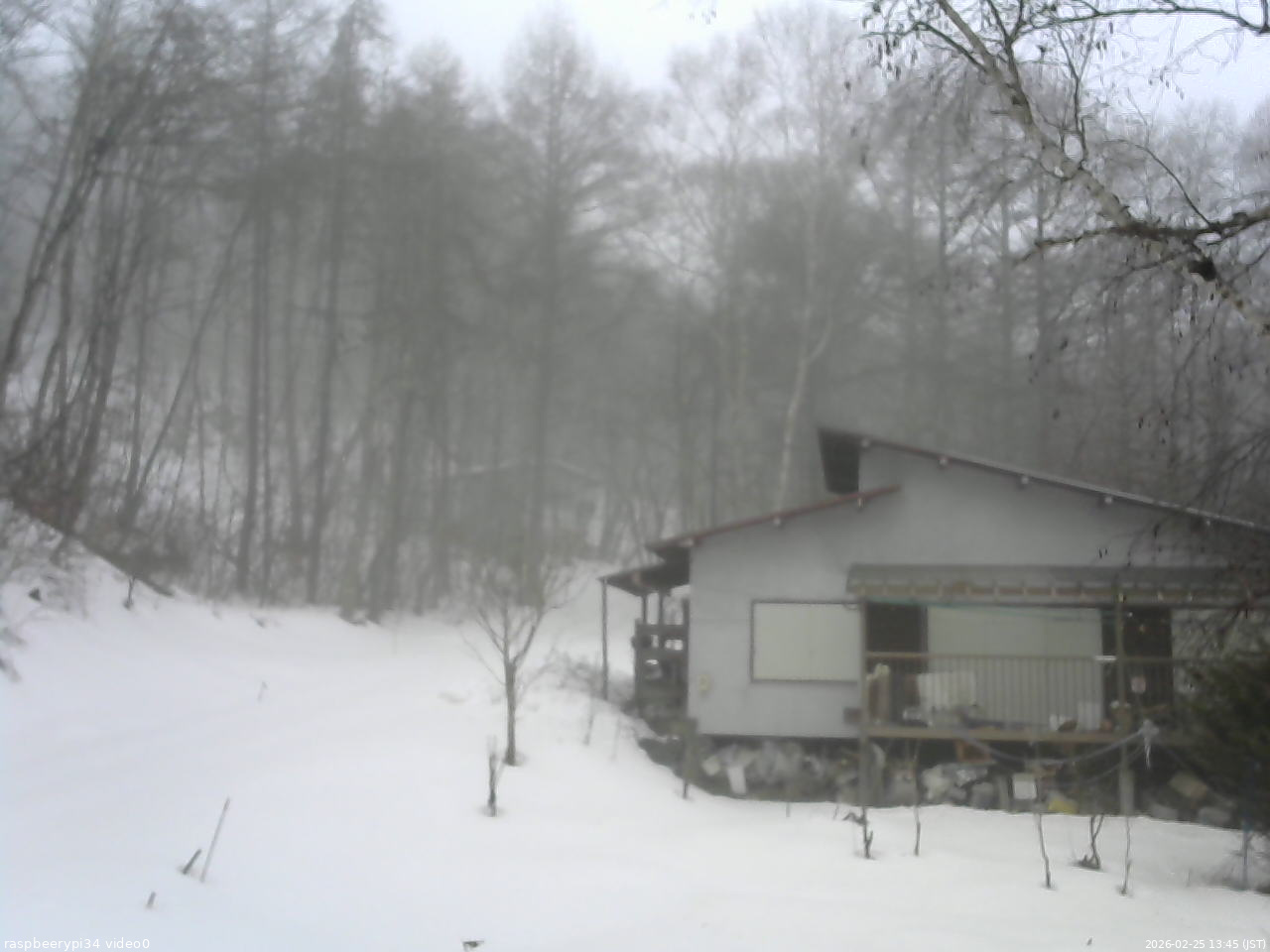 長野県菅平高原 ゆたか山荘 西側(坂上) 2026/02/25 13:45